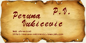 Peruna Vukičević vizit kartica